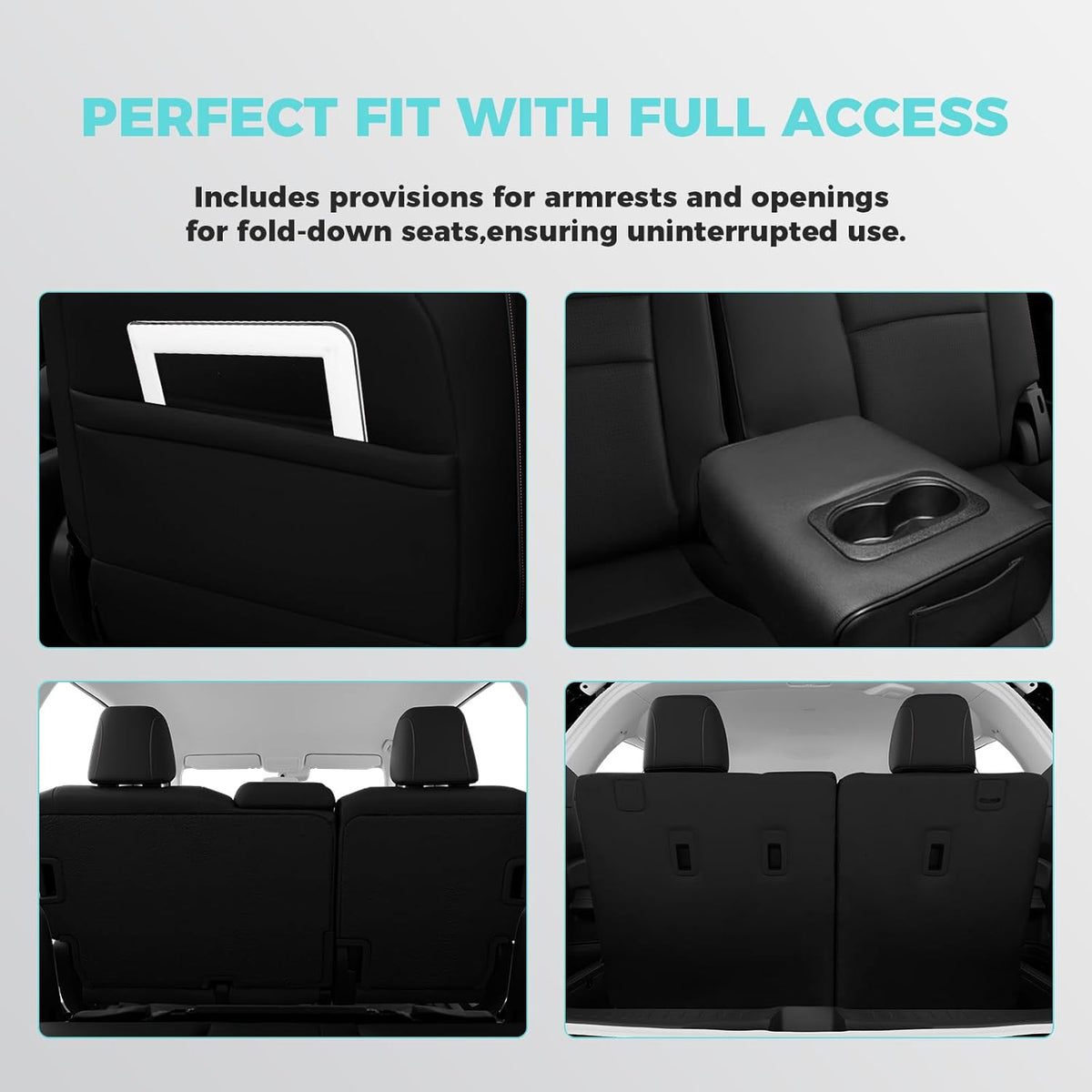 for Honda Pilot Seat Covers, Full Set Custom Car Seat Protectors Fit Pilot EX-L, Special Edition, Touring, Sport 2016 2017 2018 2019 2020 2021 2022 - 8 Seats, Full Coverage Waterproof, Black Red