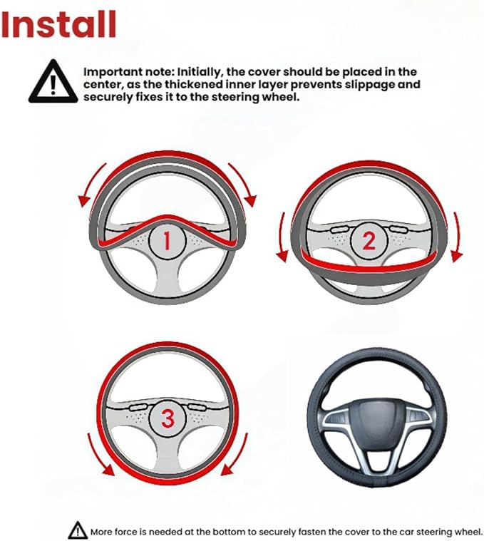 Size 16-20 Inch Ice Silk Ventilation Multi-Style Comfy Grip Steering Wheel Cover for Truck, Bus, Big Rig Trucker,SUV， Anti-Slip Design 16-20 Inch (Black, 17)