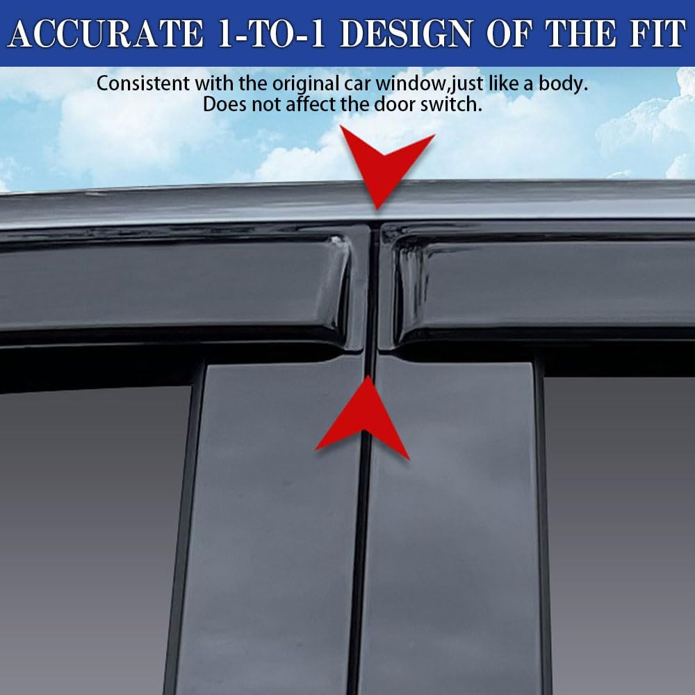 Rain Guards for Hyundai Elantra 2021 2022 2023, Tape-on Side Window Deflectors for Hyundai Elantra, Window Visors for Hyundai Cars,for Hyundai Car Accessories 4 Rain Guards ＆ 2 Car Coasters