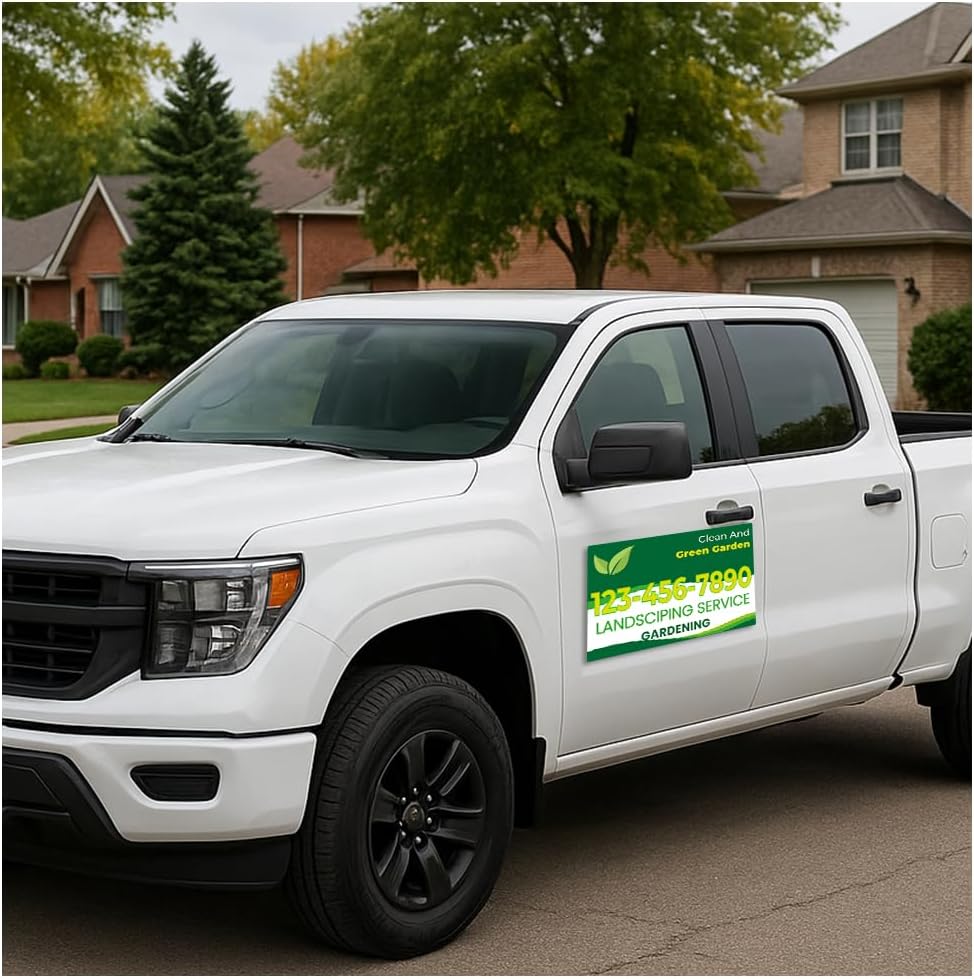 Custom Car Magnets with Rounded Corners Personalize Your Message Full Color Digital Print Great for Commercial or Marketing Vehicles