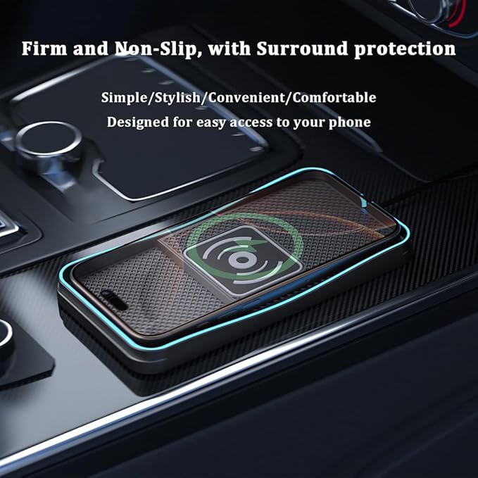 Car Wireless Charger Pad for Subaru Ascent Crosstrek Forester Tribeca Solterra 2000-2026, Type-C/USB 20W Fast Wireless Car Charger Pad Non-Slip Cordless Charging Mat