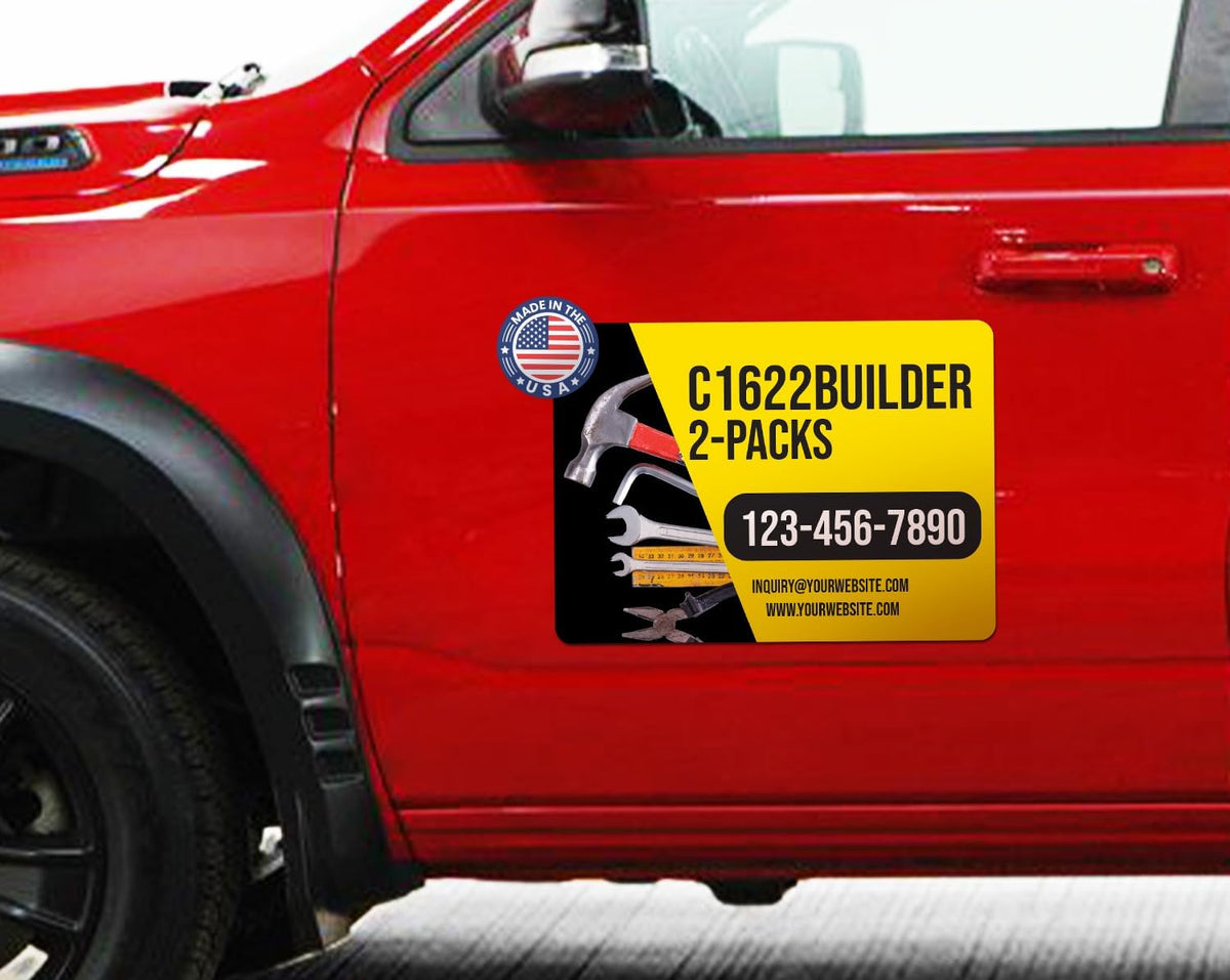 Magnet Me Up Customizable and Personalized Automotive Magnet Decals (16”x22” Builder)