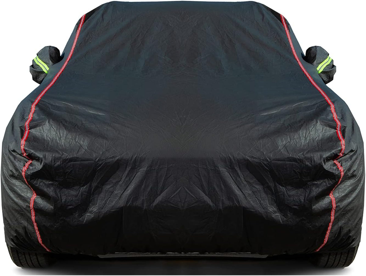 Breathable New Material, Waterproof Car Cover, Locks and Zipper Doors, Sunscreen Waterproof UV Prevention Snowproof Wind and Windproof,Suitable for Indoor Outdoor,for Sedan (188" to 198") B3