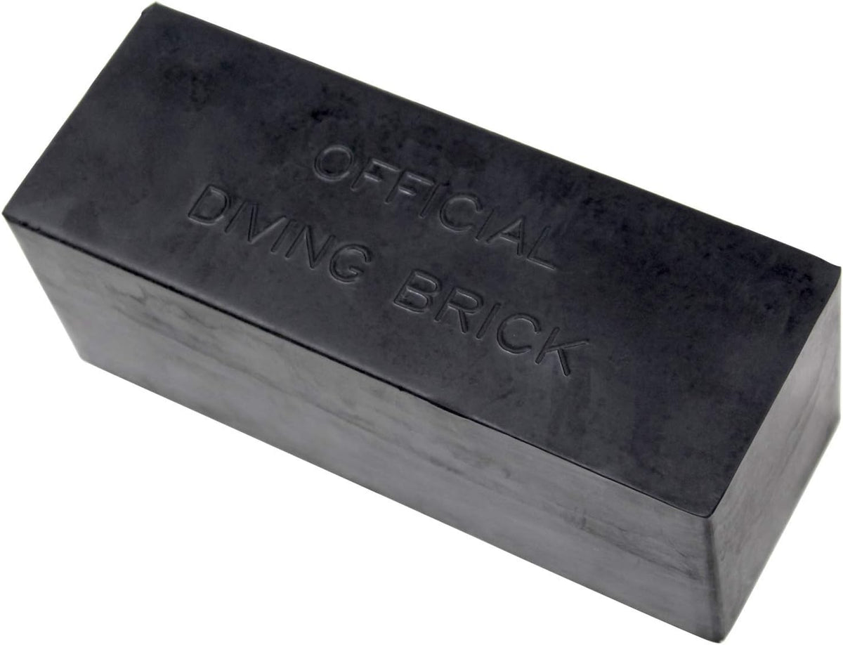 Kemp USA 10 lbs Rubber Diving Brick - Durable Water Brick for Lifeguard Training - Rectangular Dive Weight for Rescue Practice - Ideal Water Bricks for Strength Training - 10x4x4 Inches