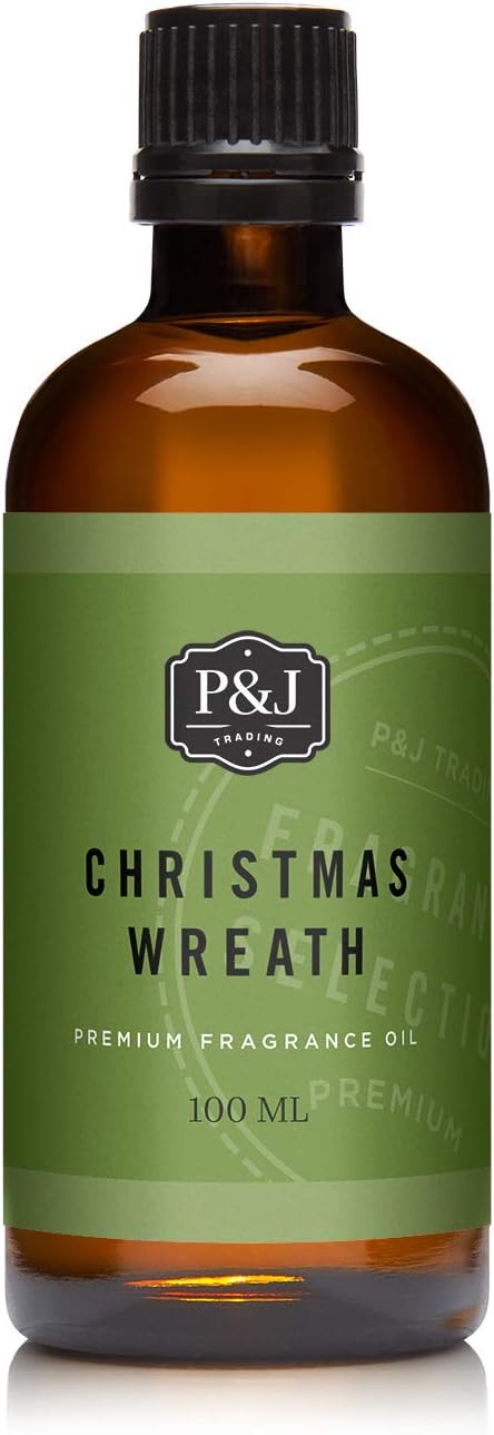 P&J Trading - Christmas Wreath Scented Oil 100ml - Fragrance Oil for Candle Making, Soap Making, Diffuser Oil
