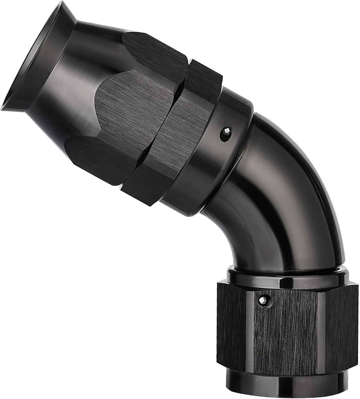 EVIL ENERGY 6AN 60 Degree PTFE One Piece Full Flow End Hose Fitting Aluminum Black