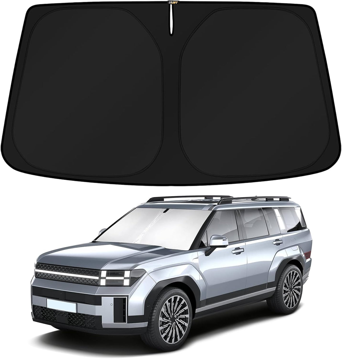 KUST Windshield Sun Shade for 2024 2025 2026 Hyundai Santa Fe Custom Fit Sunshade Window Sun Visor Protector Foldable Blocks UV Rays Keep Car Cooler
