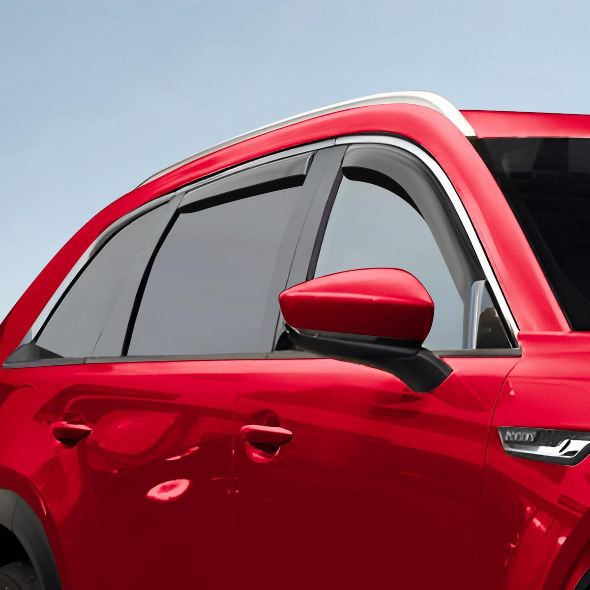 Voron Glass in-Channel Extra Durable Rain Guards for Mazda CX-90 2024-2025, Window Deflectors, Vent Window Visors, 4 Pieces - 200684