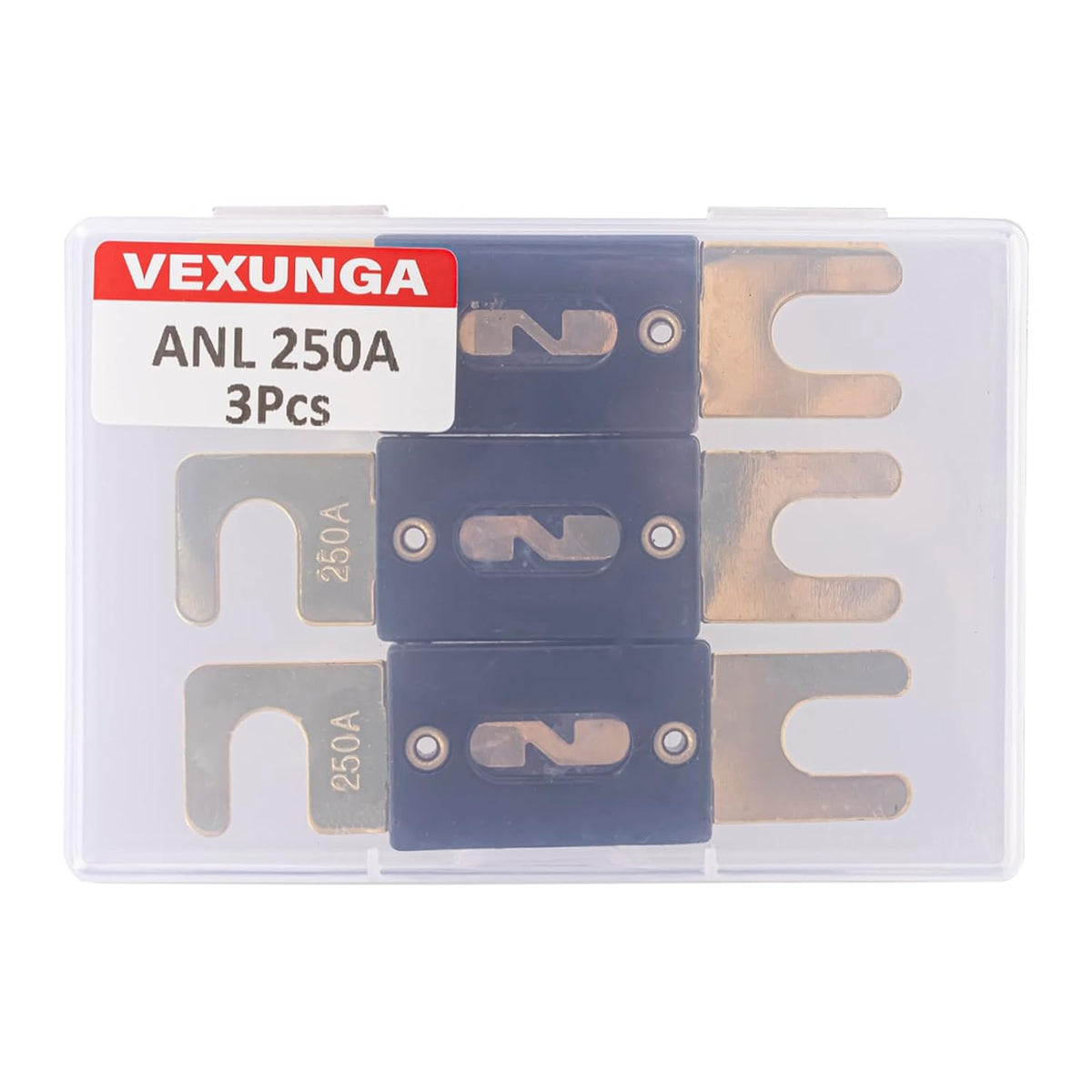 250A ANL Fuse 250 Amp Inline Blade Fuses 32V for Car Audio Inverter Automotive Stereo (Pack of 3 pcs)