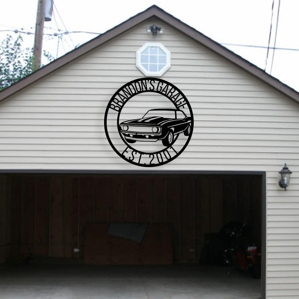Papa's Custom Workshop & Garage Metal Sign for Dad's Birthday, Fathers Day & Mechanic?