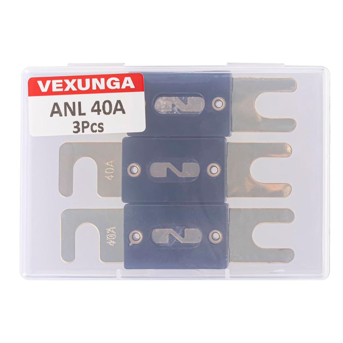 40A ANL Fuse 40 Amp Inline Blade Fuses 32V for Car Audio Inverter Automotive Stereo (Pack of 3 pcs)