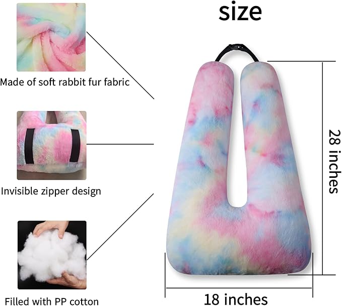 Travel Pillow Car Pillow Kid Car Sleeping The Sleeping Aid for Adults and Kids on Road Trips Kids Travel Pillow Colorful Pink