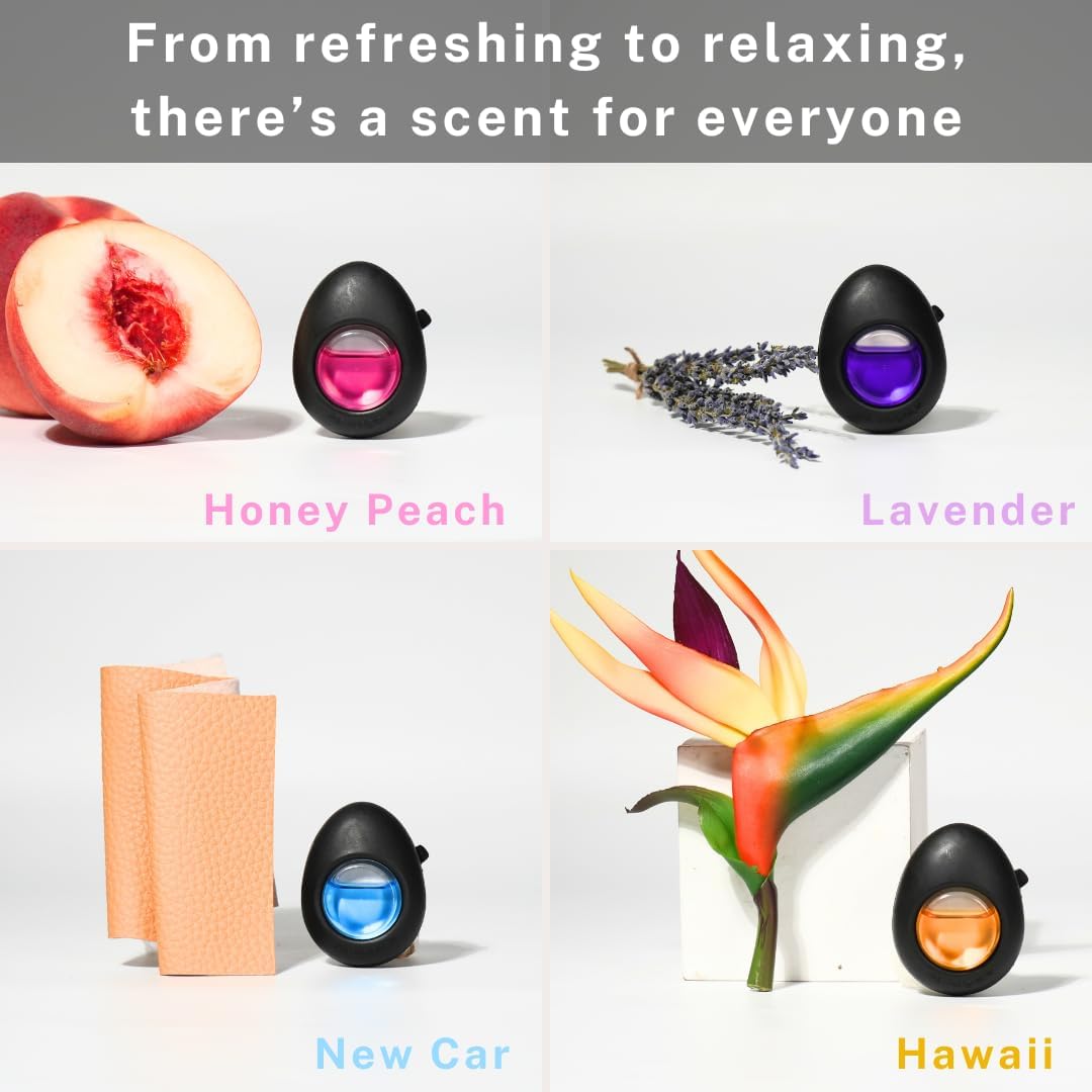 Air Jungles Car Air Freshener Vent Clip 4 Count, 4 ml Each, Long-Lasting Car Odor Eliminator, Up to 120 Days Freshness for Auto, Truck, Home
