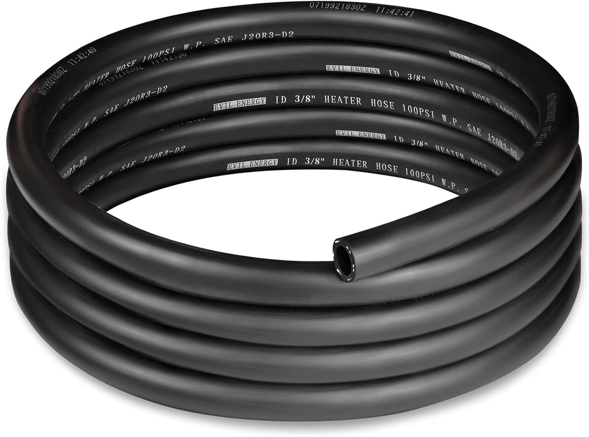 EVIL ENERGY 3/8" Heater Hose Coolant Radiator Straight 100PSI SAE 20R3 10FT Black