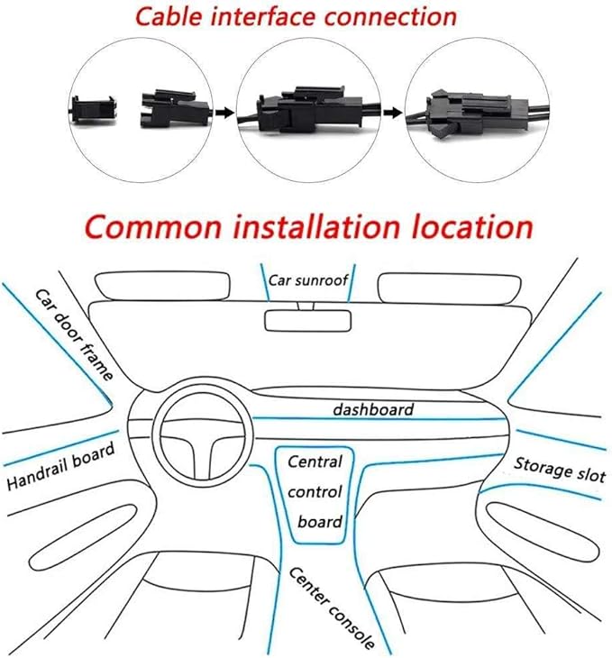 ABALDI El Wire Neon Car Lights Car Interior Trim Light Strip Advanced Low Power Consumption Design for Interior Panel Gap Decorative(5m/16ft,Pink)