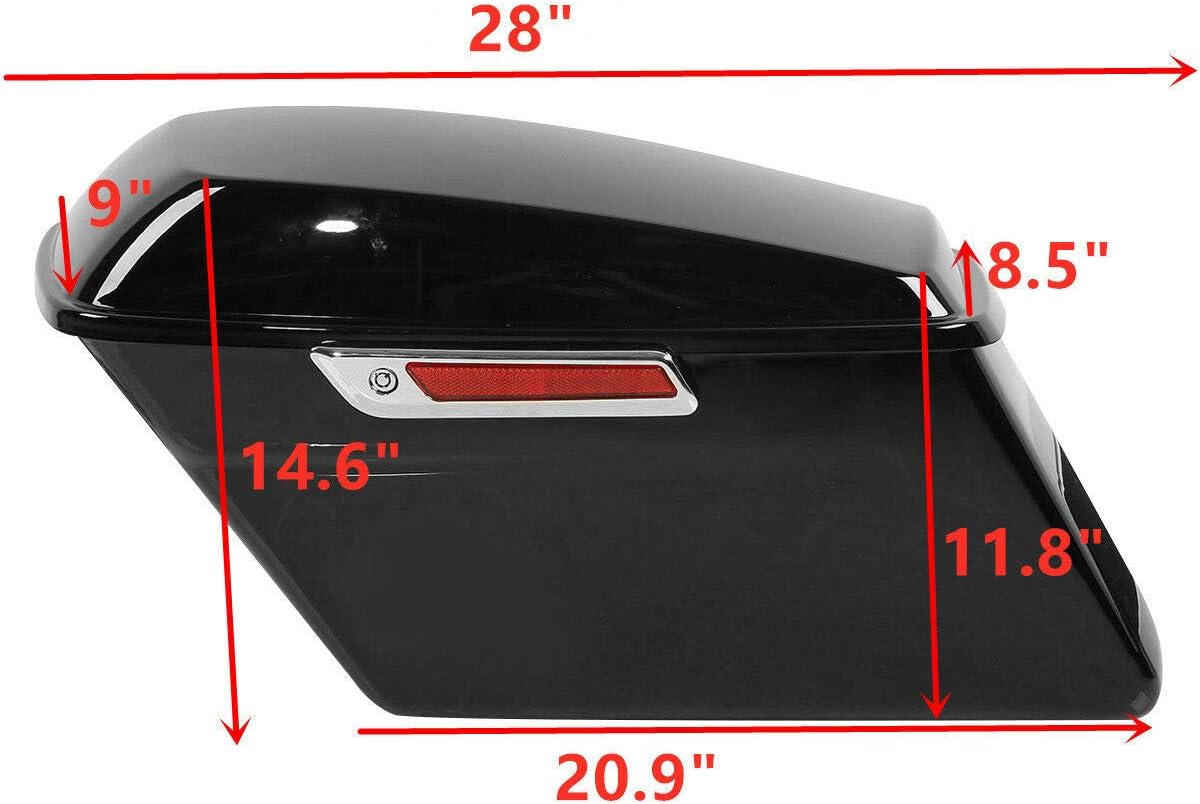 XFMT Vivid Black Motorcycle Saddlebags Hard Saddle Bags W/Chrome Conversion Bracket For Harley Softail Heritage Deluxe 1984-2017