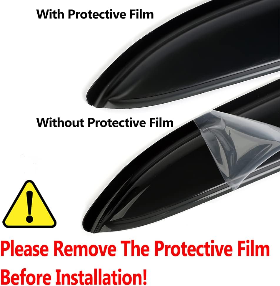 94512 Side Window Wind Deflector,4pcs Outside Mount Style Shade Sun Rain Guards Set,Dark Smoke Nice Window Visor fit for 2005-2012 Nissan Pathfinder