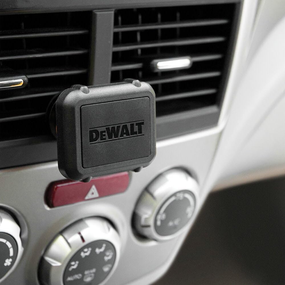 DEWALT Heavy Duty Magnetic Phone Holder for Car, Universal Air Vent Magnetic Car Phone Holder, Reinforced Automobile Mount for Mobile Devices and Mini Tablets, Incl Metal Plates for NonMagSafe Devices