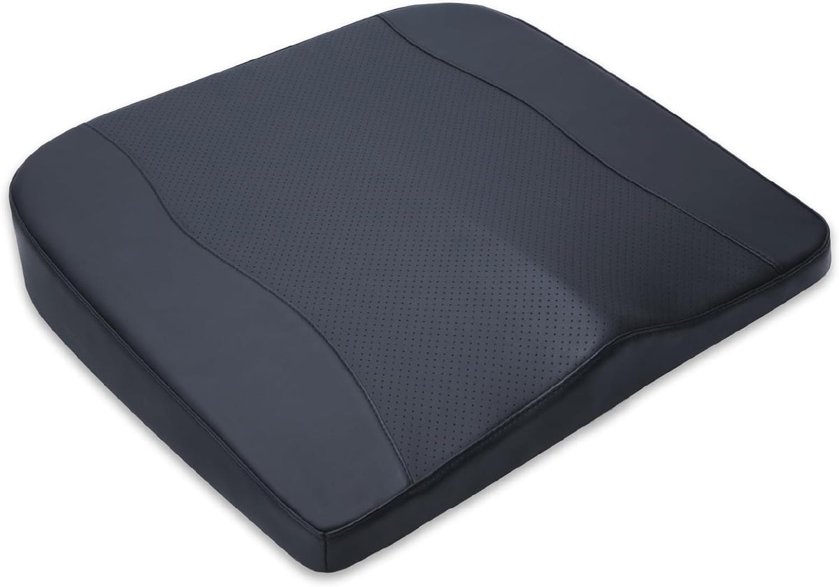kingphenix Premium Car Seat Cushion, Memory Foam Driver Seat Cushion to Improve Driving View- Coccyx & Lower Back Pain Relief - Seat Cushion for Car, Truck, Office Chair (Classic Black)