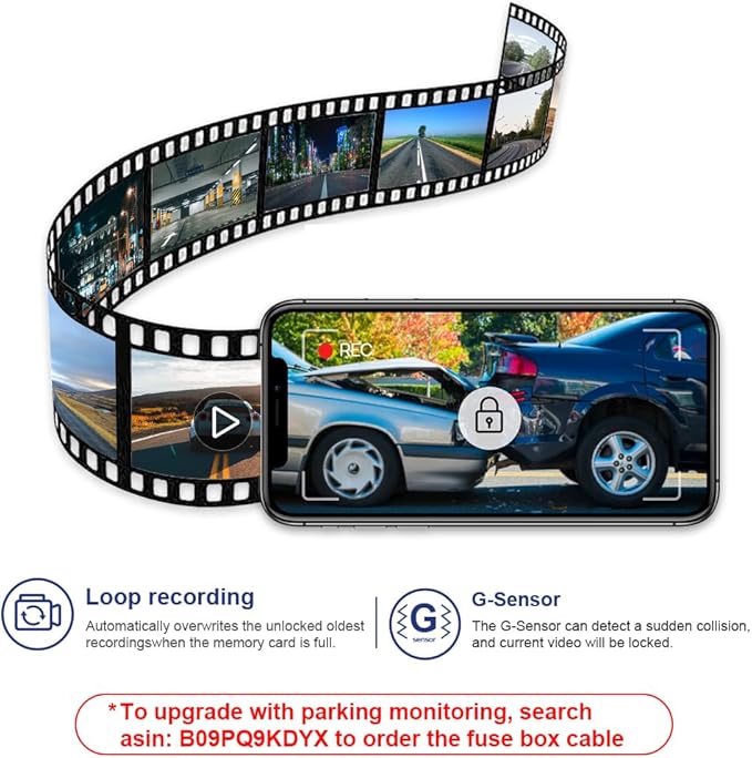 Fitcamx Front 4K+Rear 1080P Dash Cam for 2026 Hyundai IONIQ 9 (HD2-GO010), 10 Pin/12 Pin Connector, Integrated OEM Look, 2 Way HD Video, WiFi & APP, Loop Recording, G-Sensor, Easy to Use, 128GB Card