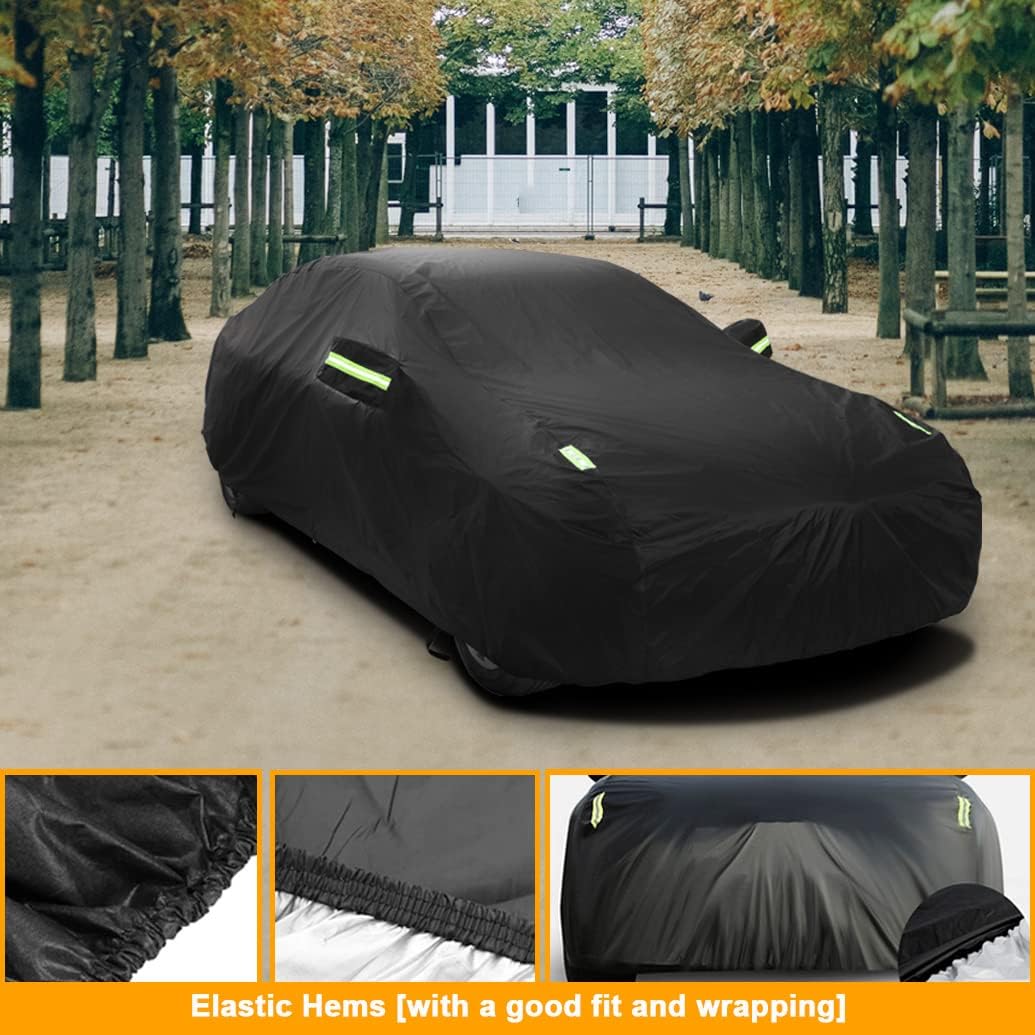 Waterproof Car Cover Compatible with Tesla Model X 2025-2015 | Premium All-Weather Cover with Cotton Lining | Indoor/Outdoor All-Season Protection | Custom Rain Sun Snow Covers