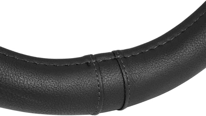 Motor Trend Ergonomic Grip Steering Wheel Cover/Protector for Small Size Steering Wheels in Cars, SUVs, Boats (13.5-14.5") (Grip Drive Pro Comfort Grip (Black/Black Stitching))