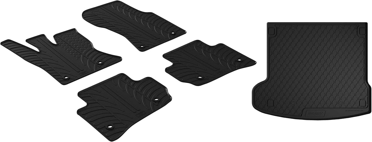 Gledring USA Custom Fit Rubber Mats Combo Pack Intended for Land Rover Range Rover Velar 2017-2022, No Trimming Required, Tailored Custom Fit, All-Weather, Protects from Rain, Mud, & Snow