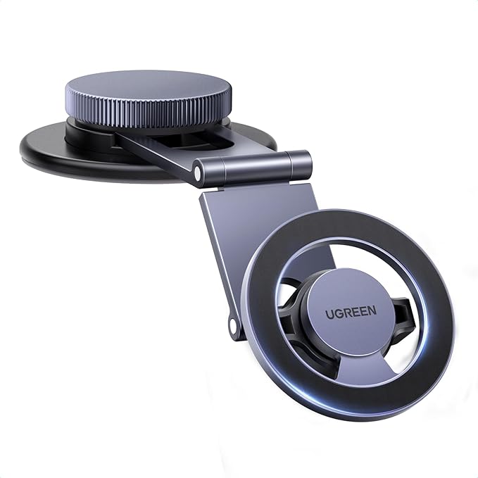 UGREEN for Magsafe Car Mount 360° Rotation Magnetic Phone Holder Dashboard Car Cellphone Holder Compatible with iPhone 17 16 15 14 13 12 Series and MagSafe Case
