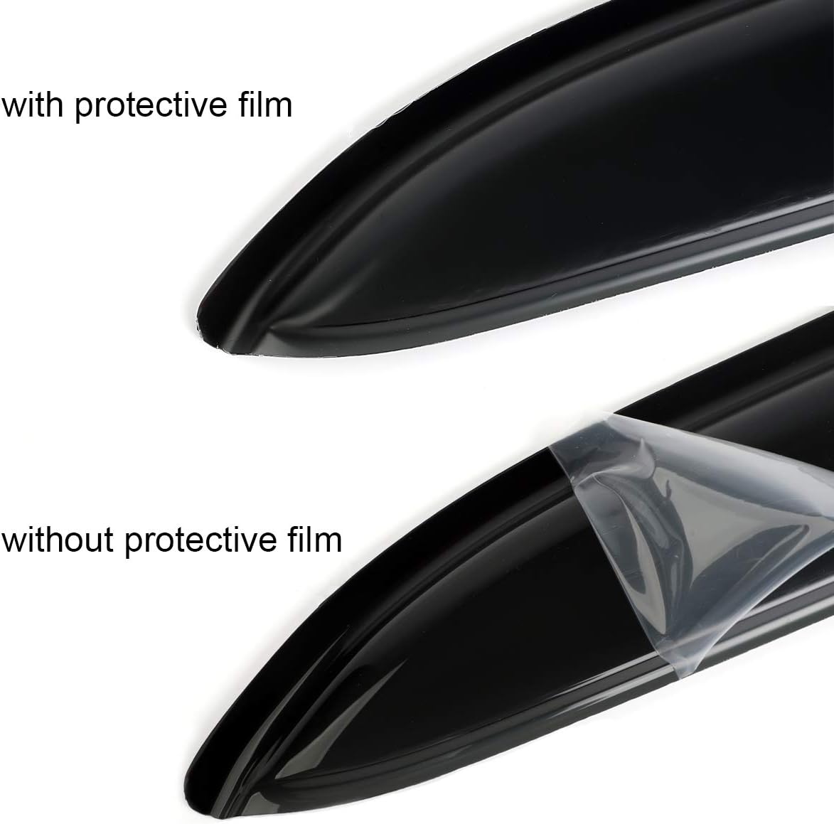 94428 Side Window Visors Wind Vent Deflectors Compatible with 2002-2007 Jeep Liberty, 4pcs Out-Channel Good Looking Dark Smoke Tape-On Rain Guards Set