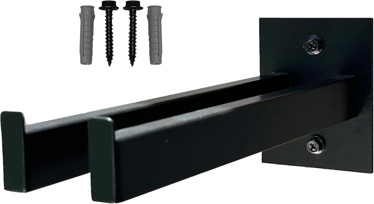 Garden Tool Rack,Wall-Mounted Organizer for Shovels, Rakes, Brooms, and Trowels,Heavy-Duty Black Stainless Steel Tool Holder,Fits Handles Under 1.5" Diameter,Garage or Shed Storage