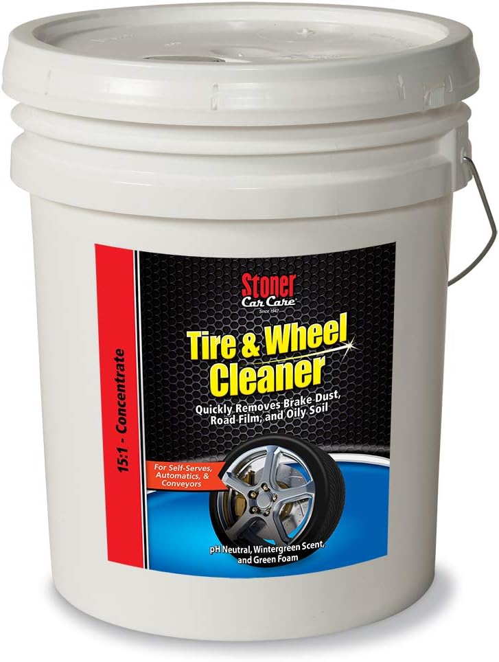Stoner Car Care 91207 5-Gallon Tire and Wheel Cleaner Super Concentrated Auto Detergent Soap Removes Brake Dust and Road Film