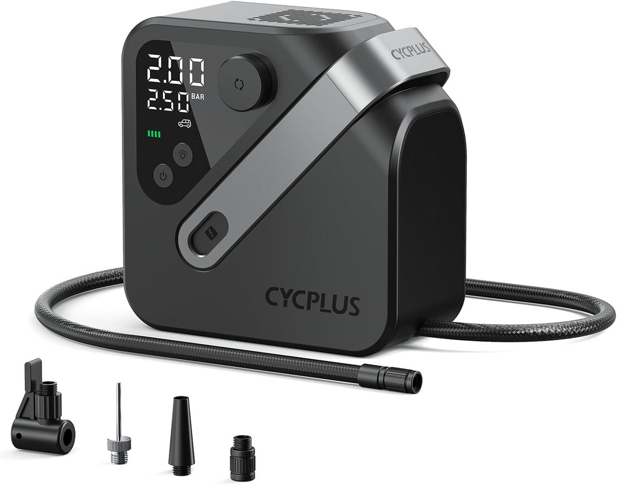 CYCPLUS AL7 Tire Inflator Portable Air Compressor for Trucks & Pickups – 4X Faster High-Powered Tire Inflator, Portable Design for Heavy-duty Vehicle & Inflatables, Dual-Use Type