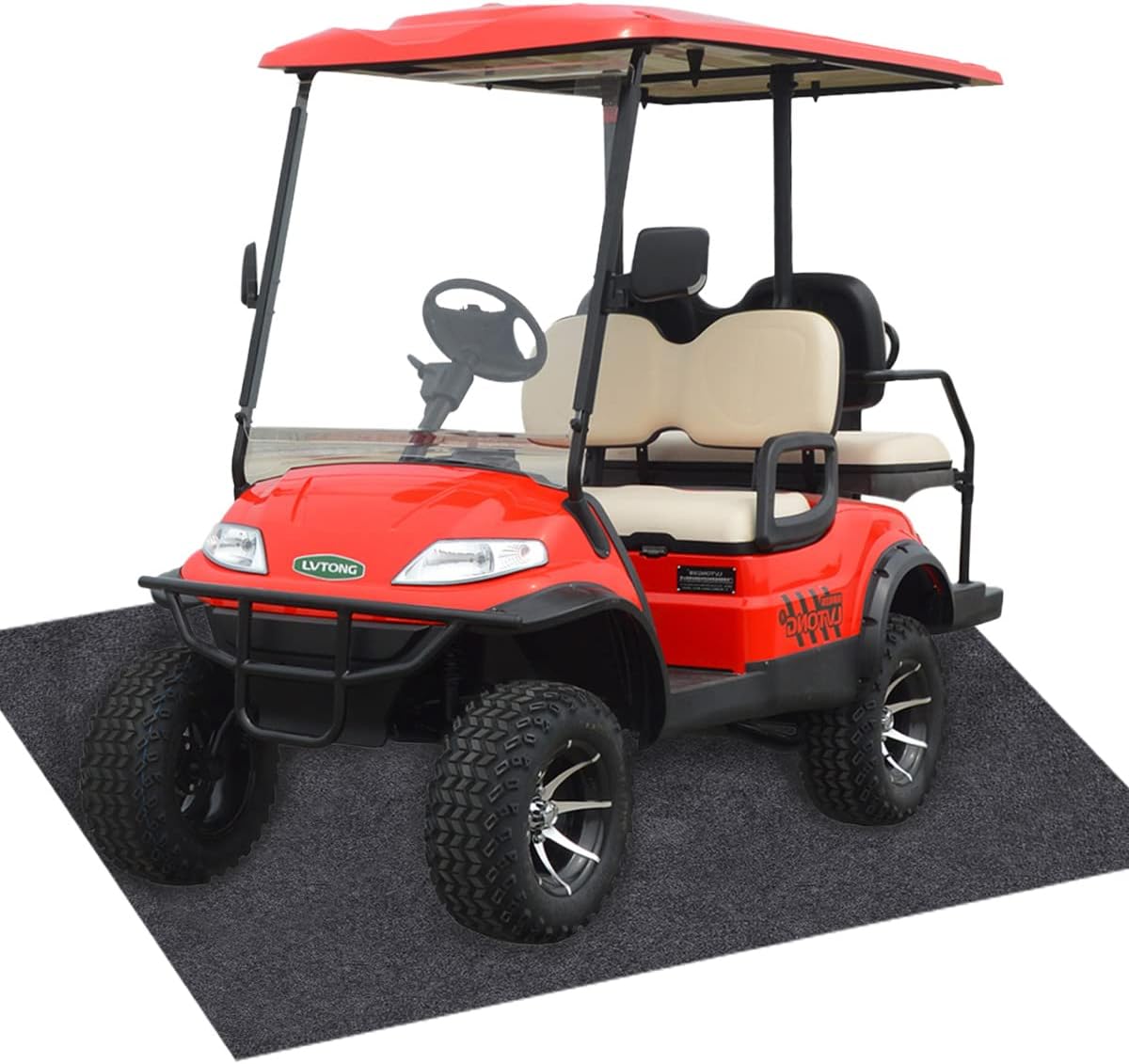 Large Rubber Mat 6.6x8.5 Feet Oil Absorbent Garage Mat for Under Car Waterproof Backing Layer Golf Cart Mat Protects Floor from Spills, Drips, Splashes and Stains Oil Drip Pan
