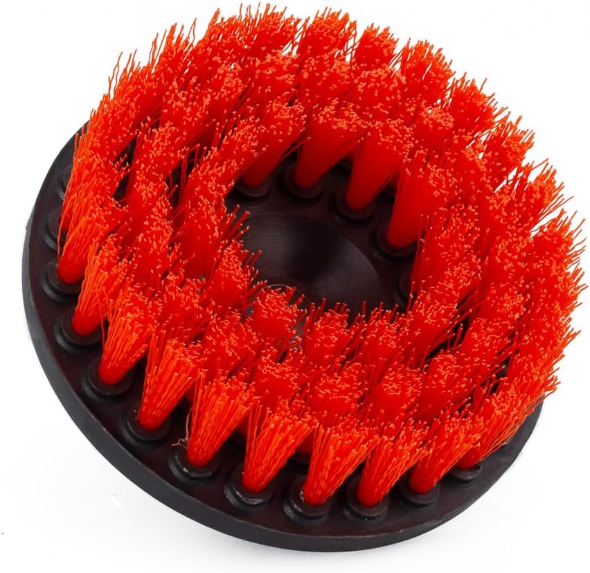 Maxshine M8 Medium-Duty Upholstery Carpet Brush with Drill Attachment - Removes and Scrubs Grime, Stains, and Spots from All Types of Upholstery and Carpets in Leather and Fabric (5")