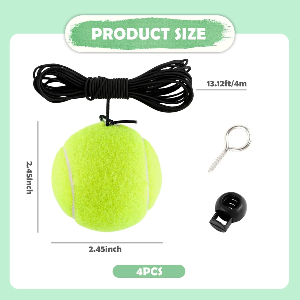 4PCS Tennis Garage Parking Aid with Lanyard,Height Adjustable Parking Stopper for Garage for Guided Parking,Garage Parking Sensor Avoid Crash and Scratch Car Accessories (4PCS)