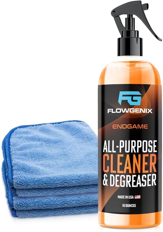 All Purpose Cleaner for Car Detailing (16oz) - Car Interior Cleaner for Dashboard, Trim, Seat, Fabric & More - Auto Cleaning Supplies - Incl 2 Microfiber Towels