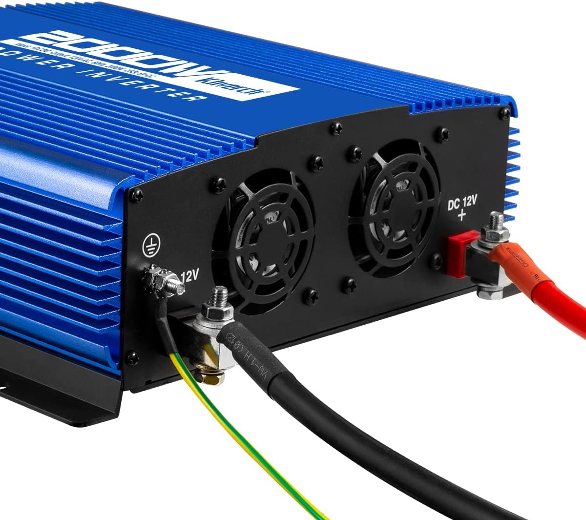 2000W Continuous/ 4000W Peak Power Inverter 3 AC Outlets 12V to 110V Car Converter with USB Port
