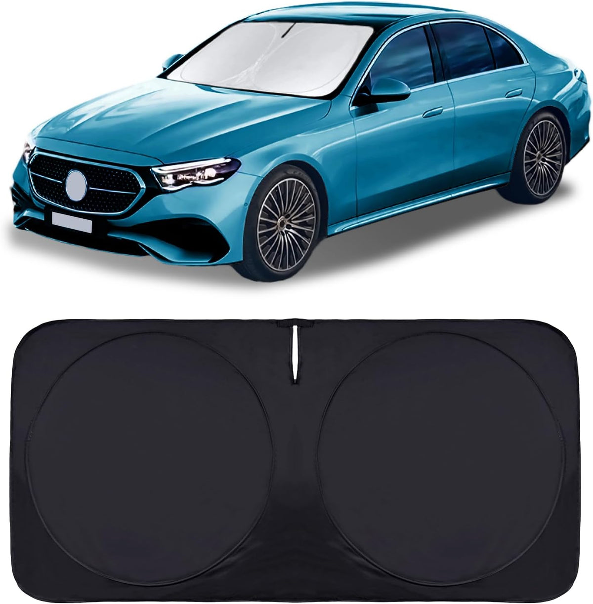 for 2025 E350 Windshield Sun Shade SunShades for Mercedes Benz SLC 2017-2024 Windshield Cover for 2022 Mercedes E-Class Sedan W211 E320 E500 E55 E550 E63 Accessories Sun Visor Protector UV Reflector
