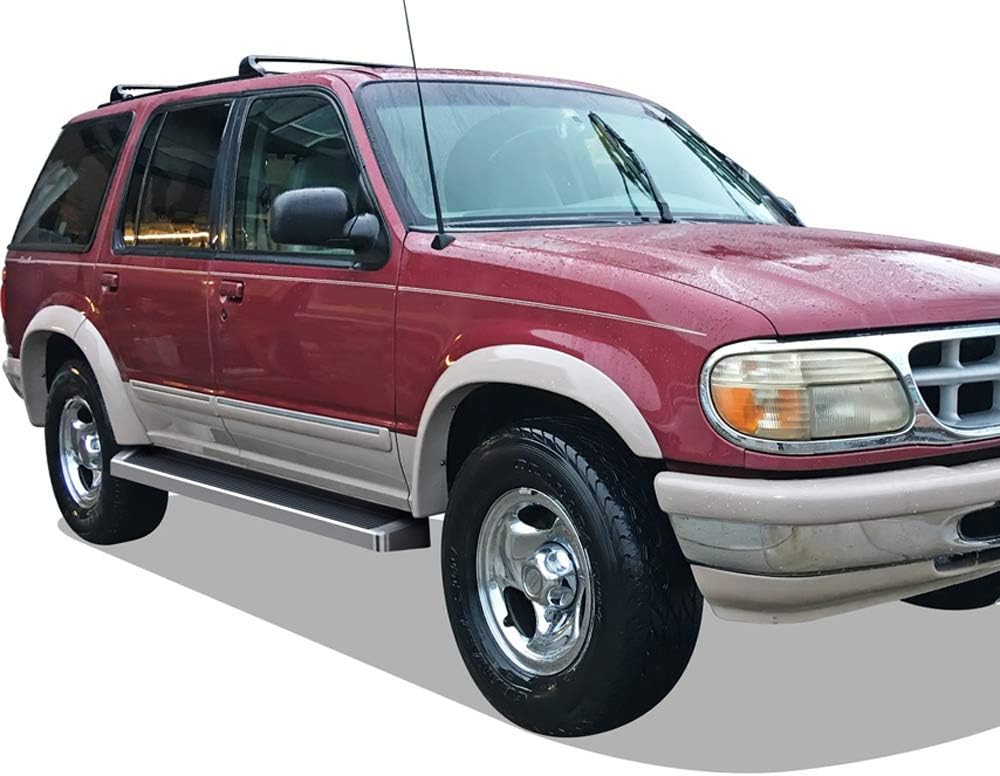 APS (Silver Running Board Style) Running Boards Nerf Bars Side Steps Step Compatible with Ford Explorer 1995-2001 4-Door (Exclude 02 Body Style and All Sport Trim Will Not Fit with Mud Flaps)
