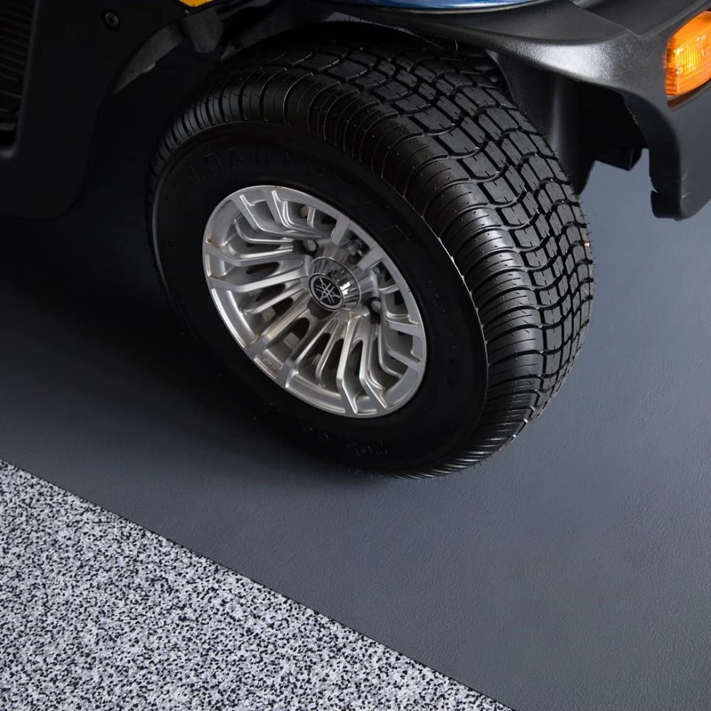 G-Floor Ceramic Texture Vinyl Garage Flooring Mat (8'6" x 22', Midnight Black) - Solid Polyvinyl Construction for Superior Garage Floor Protection