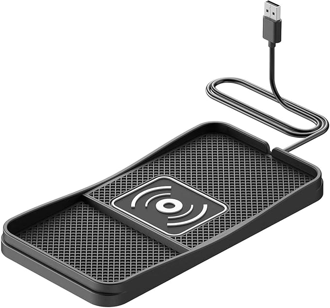 Car Wireless Charger Pad for Kia Optima 2001-2020, Fast Car Wireless Charging Pad for Car Center Console, Non Slip Charging Mat,1M-USB
