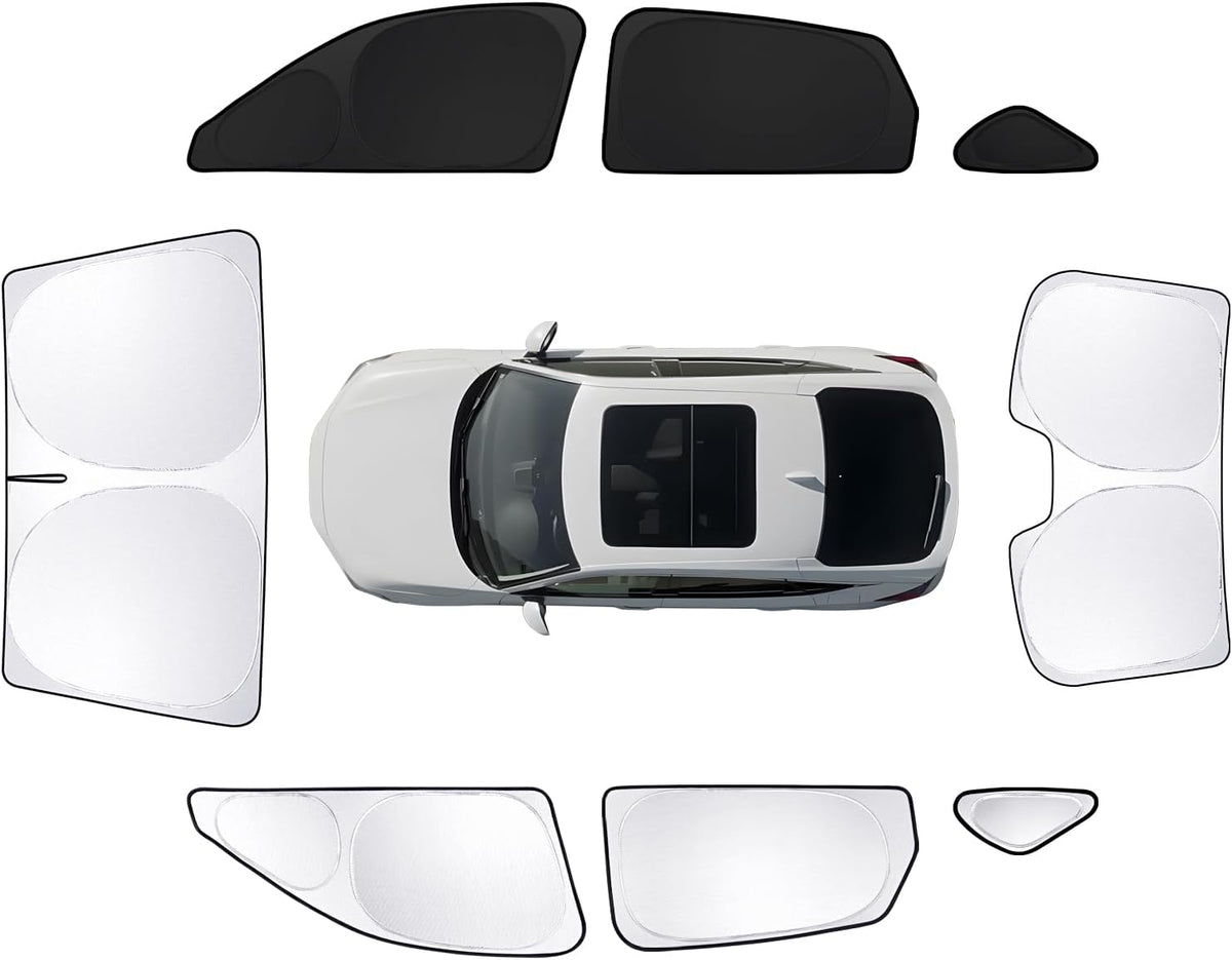 8pcs Car Window Shades for Honda Civic2022-Present Accessories,Windshield Side Rear Full Sunshade,Sun Visor UV Blocking, Privacy Protection and Blackout for Camping Outdoor(Not Hatchback)