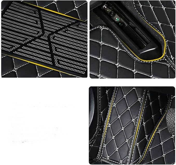 Car Floor Mats Automotive Floor Mats Vehicle Specific All Weather Protection Custom Compatible with Most of 98% Cars SUVs (Gray and Black)
