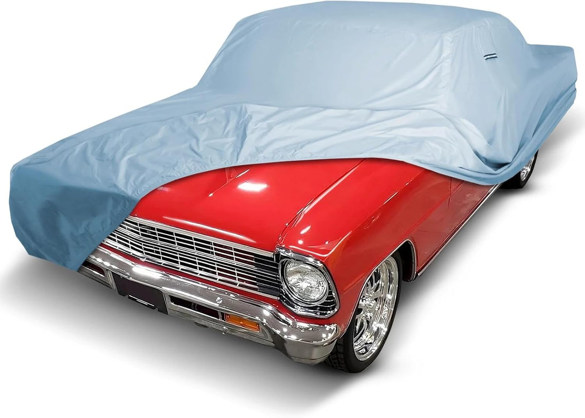 iCarCover Premium Car Cover for 1962-1967 Chevy Nova Wagon Heavy Duty Waterproof All-Weather Automobiles Custom Fit Indoor Outdoor UV Snow Protection Covers with Straps and Bag