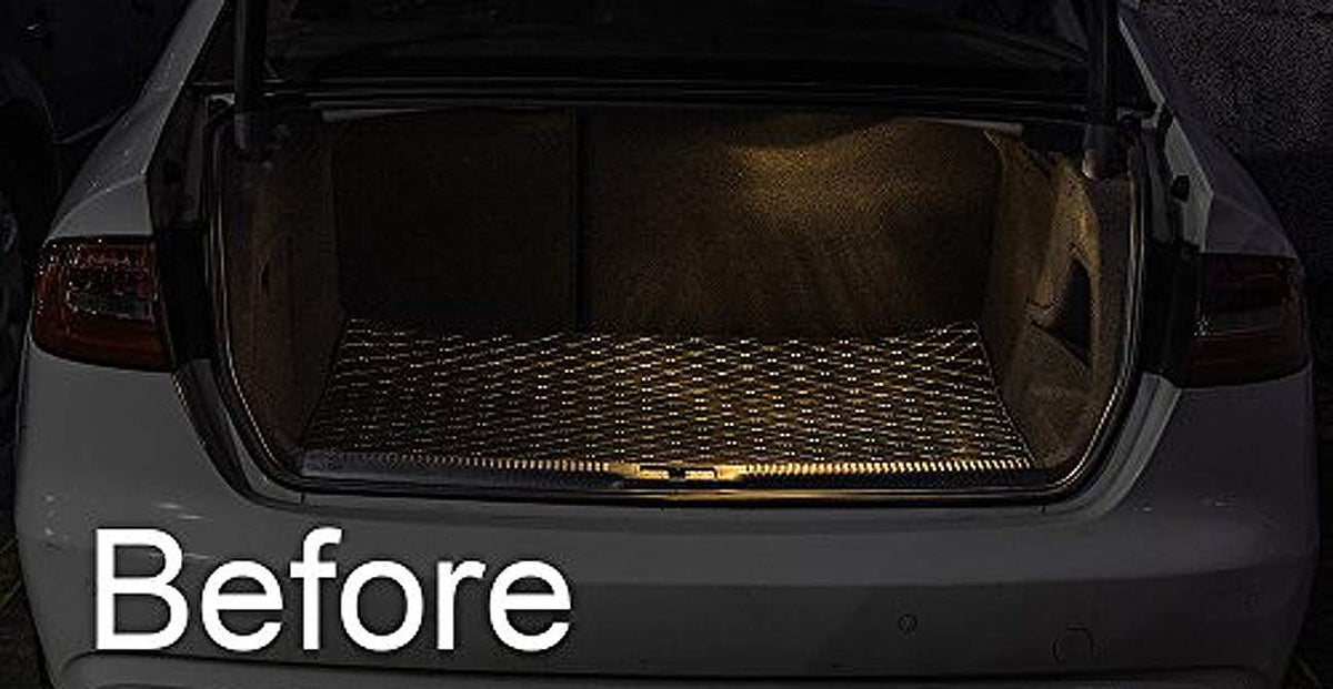 ICBEAMER 12" Green 18 SMDs 2835 LED Strip Light Universal Fit Car Trunk Cargo Area or Interior Illumination