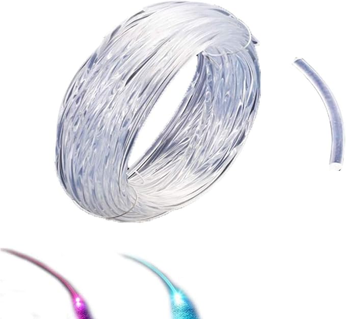 Raysell 2mm Car Home LED Lighting Decoration PMMA Side Glow Fiber Optic Cable DIY 20 Meter Length