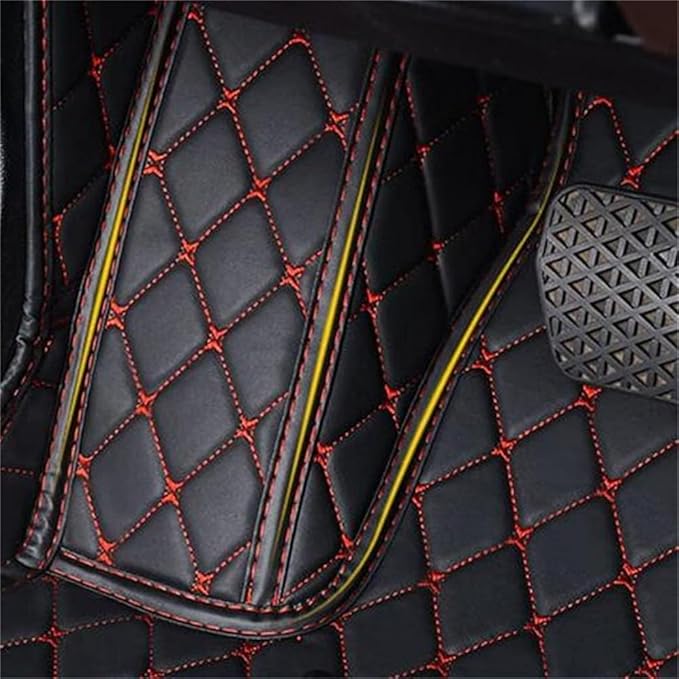 Custom Car Mats All Weather Fit Automotive Floor Mats PU Leather Protector Mat for Most Sedan, SUV, Truck Floor Mats (Black and Gray Side)