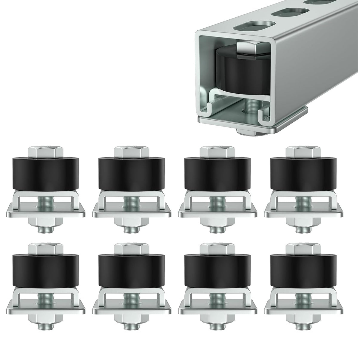SKTREX Trolley Roller Wheels Limit Trolley Assembly Positioning for Unistrut Strut Channel with 1-5/8" Wide and All 1-5/8" or Taller Strut Channel Pack of 8