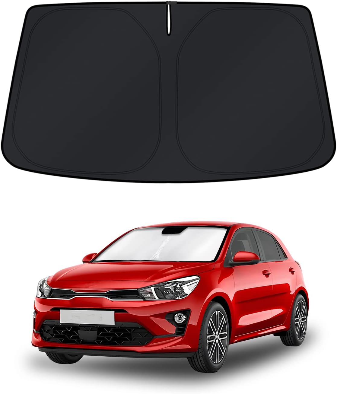KUST Windshield Sun Shade for Kia Rio 2018-2023 Window Shade Sun Visor Cover Foldable Blocks UV Rays Keep Your Car Cooler