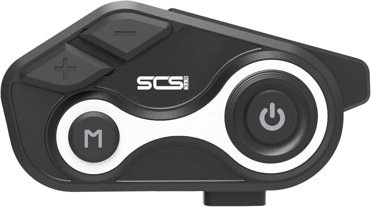 Motorcycle Bluetooth Intercom Helmet Headset with Music Sharing, Earphones for 2 Riders up to 1000M Communication, Waterproof IP67 with Handsfree, Stereo Music, GPS & 2 Mic Options, 1 Pac